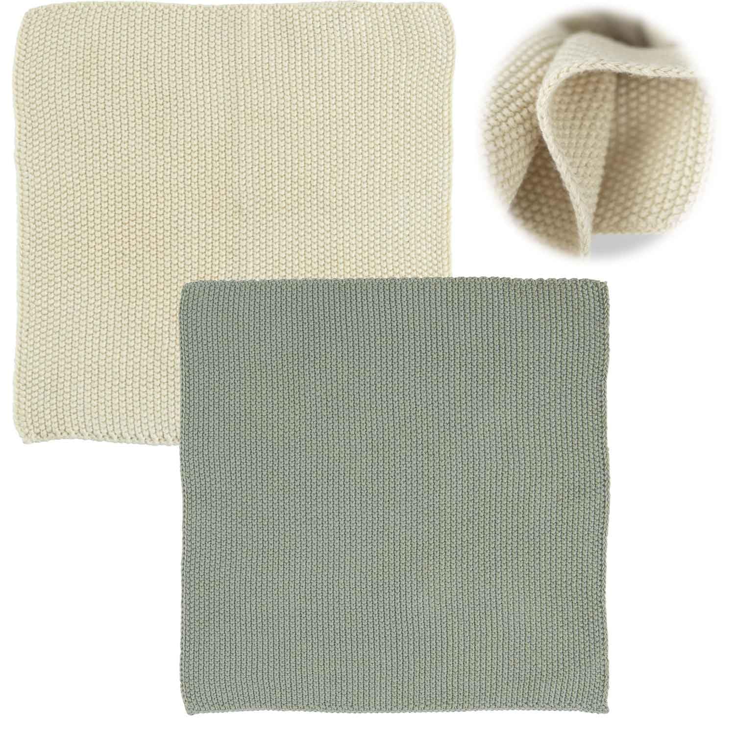 LS-LebenStil Spültuch Mynte gestrickt 25x25 cm aus 100% Baumwolle