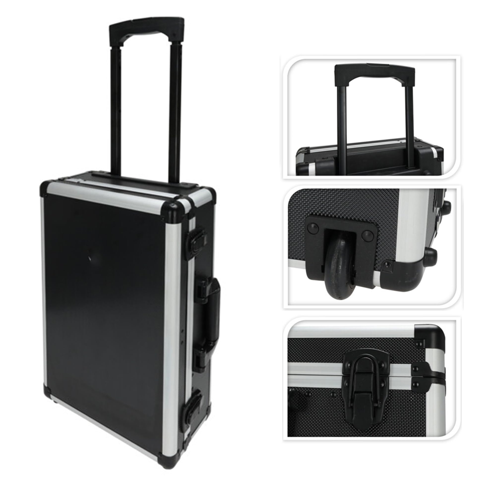 Carro de caja de herramientas con 88 piezas - Aluminio y acero, mango de acero, ruedas para transporte