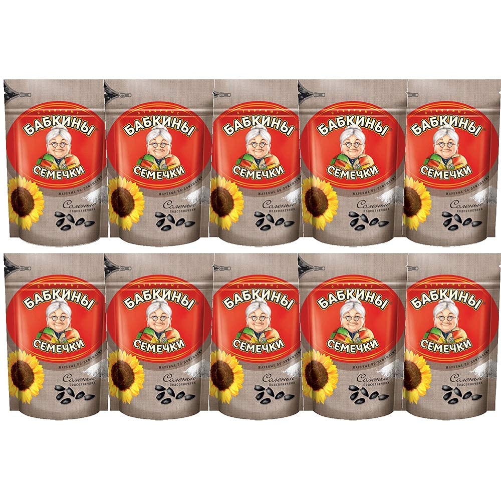 Sonnenblumenkerne Babkiny geröstet gesalzen 10er Pack (10 x 250g) 1 Karton sunflower seeds семечки бабкины