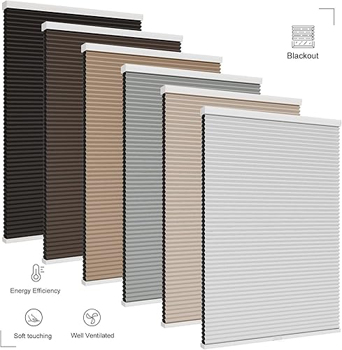 Miniatura 9 de Changshade Persianas Opacas, Persianas Celulares Sin Cordón, Persianas Opacas de Panal, Persianas Oscurecedoras de Habitación, Persianas de Ventana