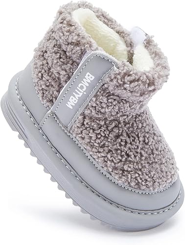 BMCiTYBM Botas de nieve para bebés, niños y niñas, zapatos cálidos de invierno, zapatos ligeros al aire libre para bebés de 6, 9, 12, 18, 24 meses