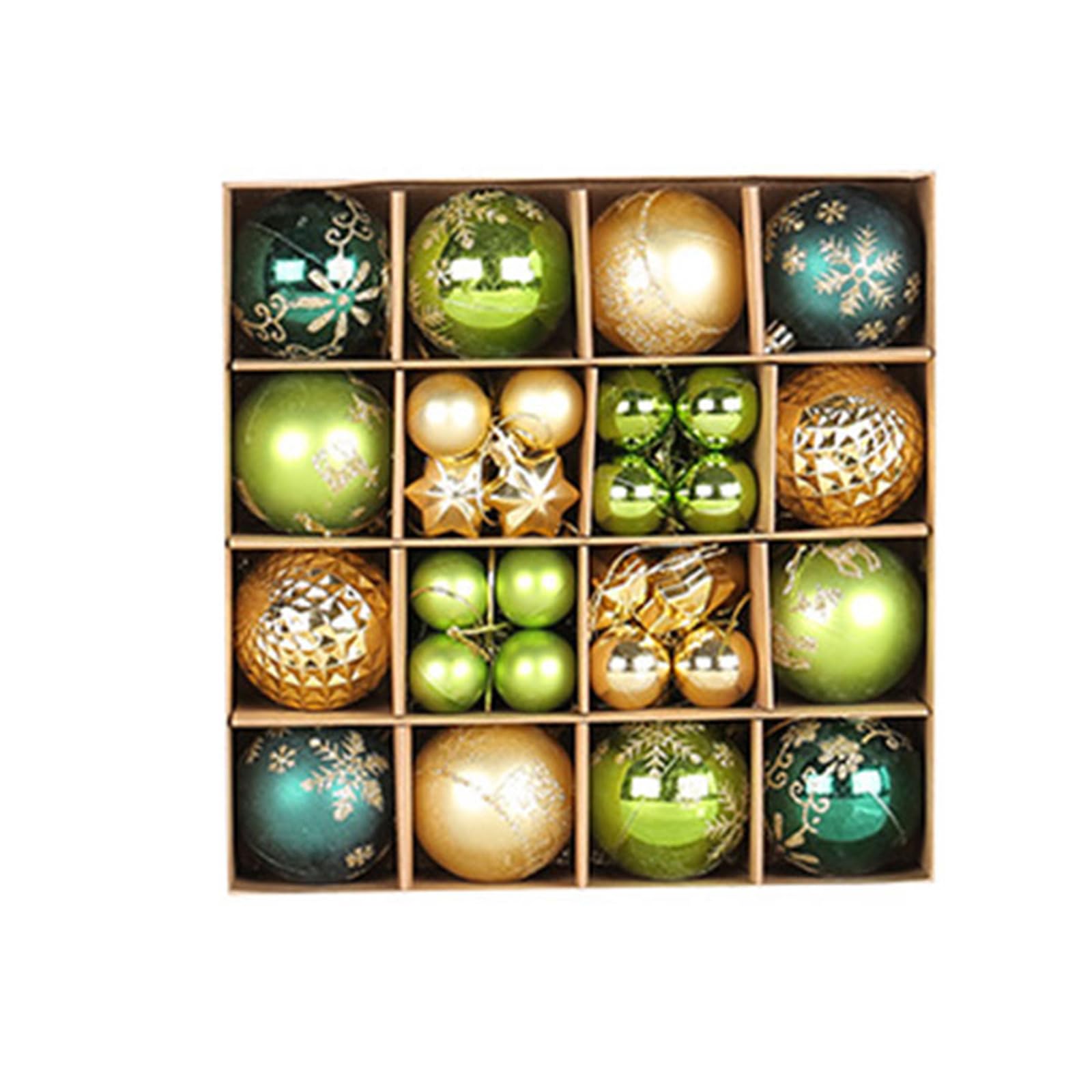 Buxuaaaa Christmas Tree Ball Pendants 44pcs / box Hanging Christmas Ball Pendant Ornament Baubles Balls Ornaments Tree Balls
