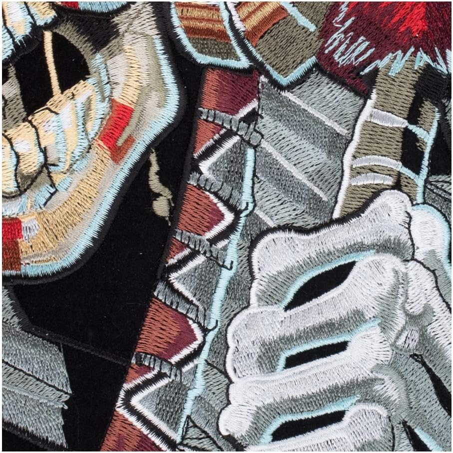 PatchStop Indian Chief Warrior Red Tan Iron On Patches for Clothing Jeans - 8.5x12.5in X-Large DIY Sew On Back Patch for Jackets Bags - Embroidered Decorative Native American Patches