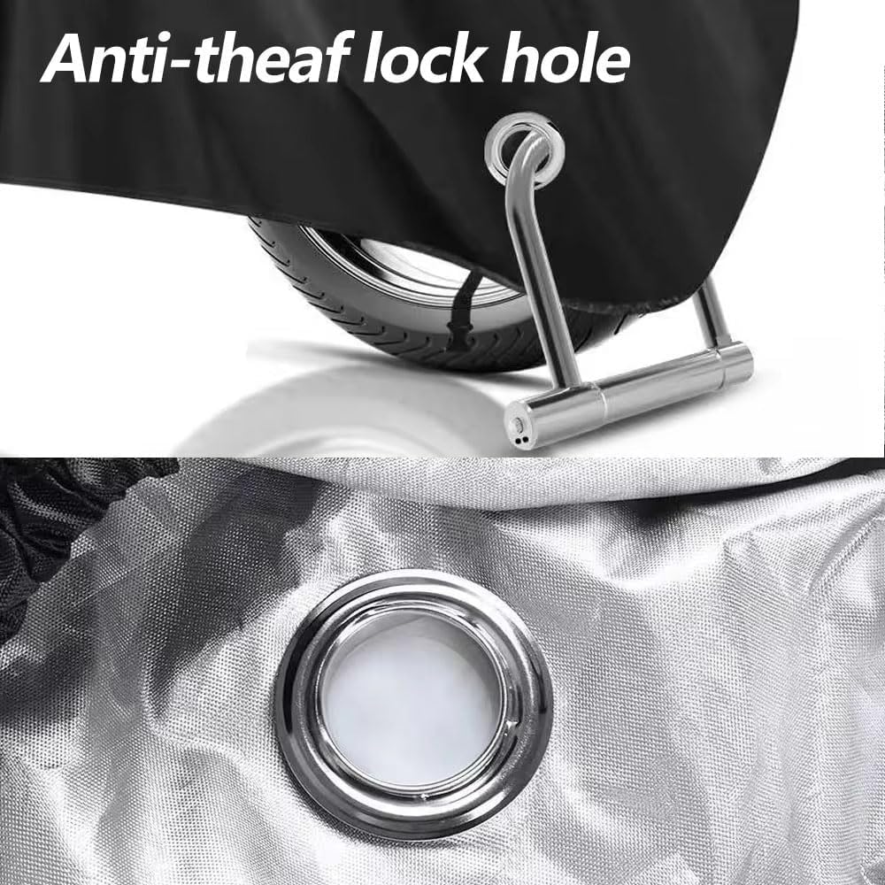 Motorcycle Cover for Royal Enfield Meteor 350 Supernova 2023–2025 Waterproof Duty Durable ll-Around All Season Anti-Theft Outdoor Breathable Protection Accessories,BlackBlue