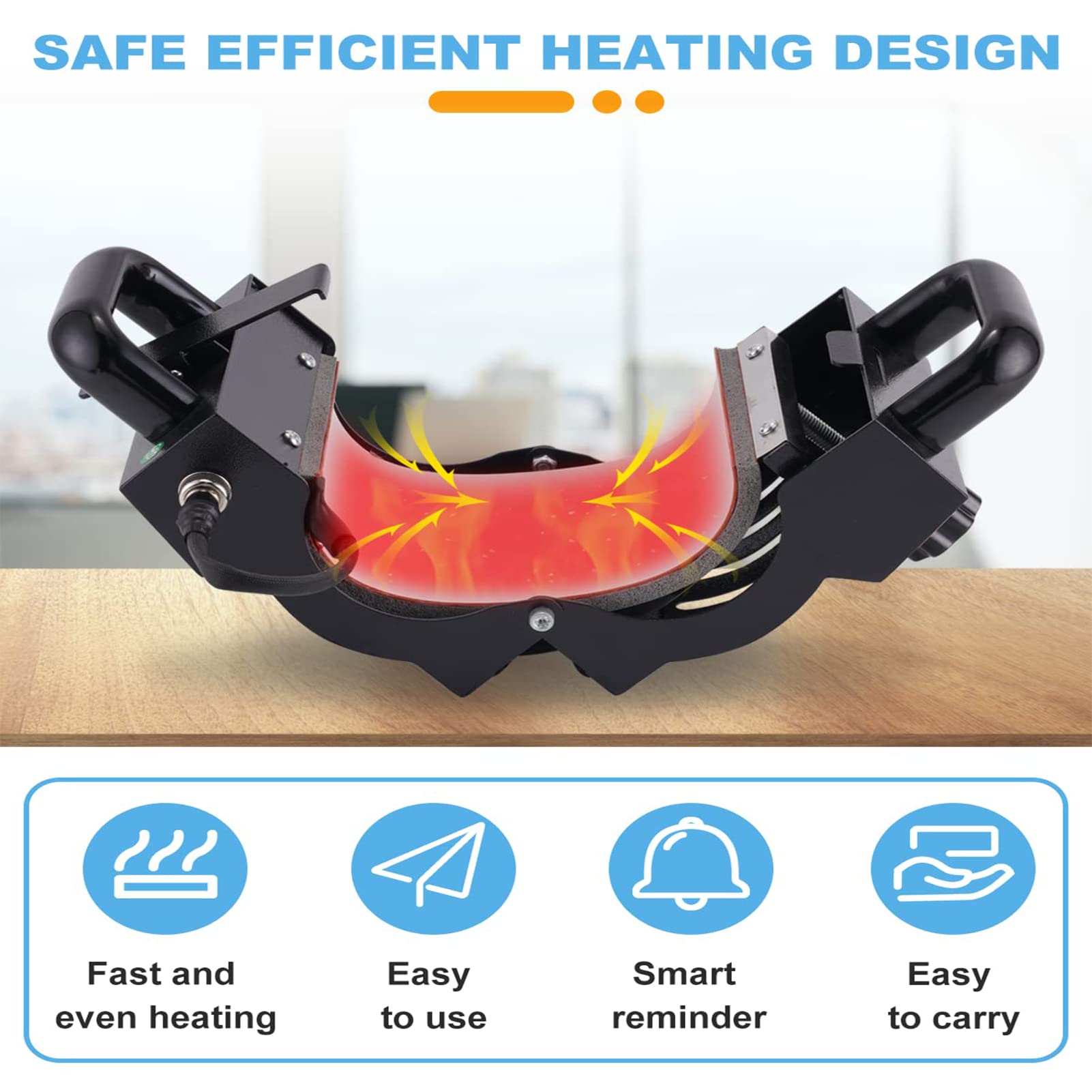 Macchina della pressa di Calore del Bicchiere, pressa di Calore della Tazza Automatica Portatile per la Sublimazione di Tazze da caffè (11-15 OZ), Mini Macchina della pressa del bi