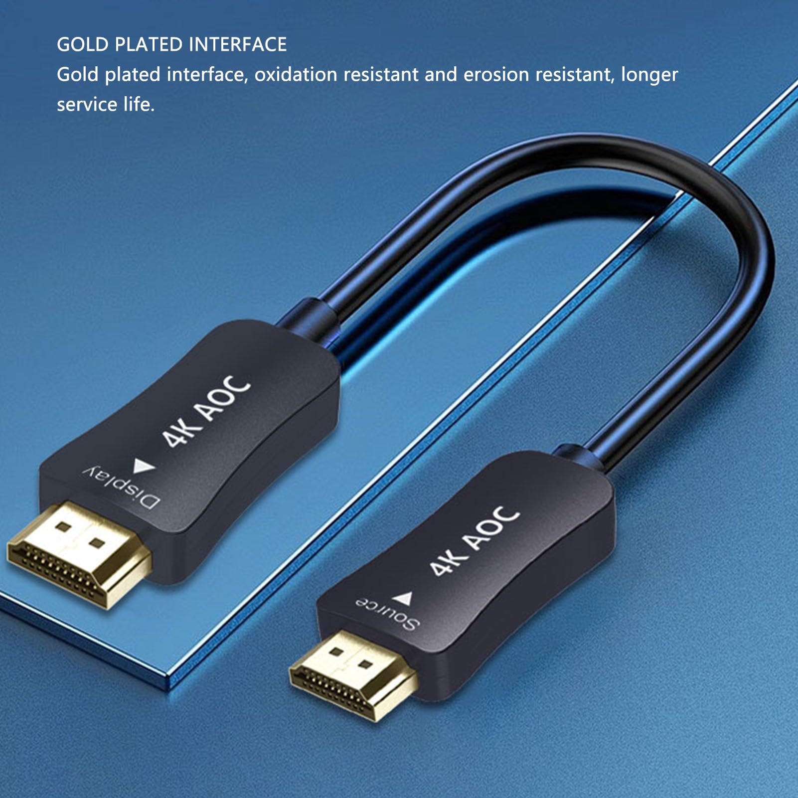 Cuifati Tecnologia Optoelettronica Avanzata, Video 4K Stabile a 60 Hz, Suono Coinvolgente YUV 4:4:4, Compatibile con HDCP 2.2/1.4, Fotocamere, Computer, Lettori DVD, Cavo in Fibra