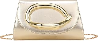 Trapezoid Metal Hardware Pu Clutch Bag