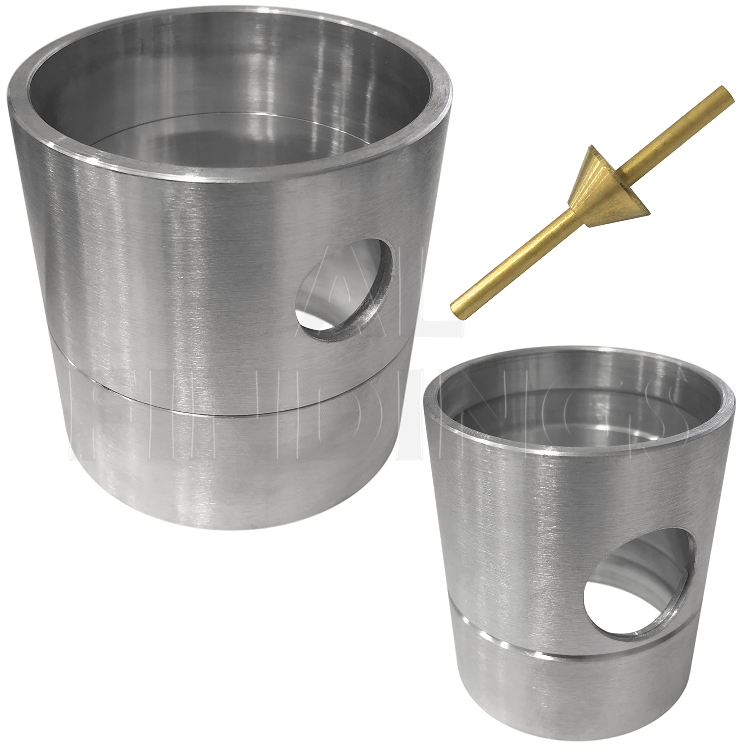 Brass Sprue & 100x100mm & 60x60mm Set Sand Casting Mould (Hole) : Aluminium Sand Casting Flask Delft Style (650)