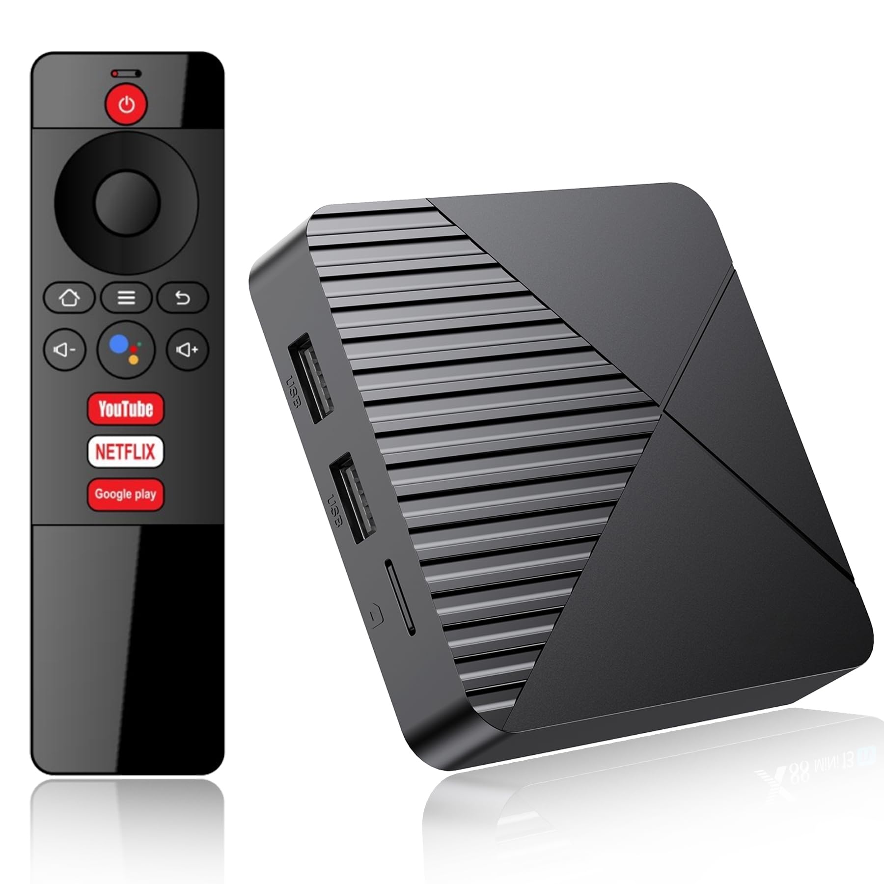 RUPA Android TV Box 13.0, 2025 Android Box avec RAM 2G ROM 16G 3D HD 8K WiFi6 Enternet10/100M BT5.0 USB3.0 HDR10 Cast Screen Smart TV Box