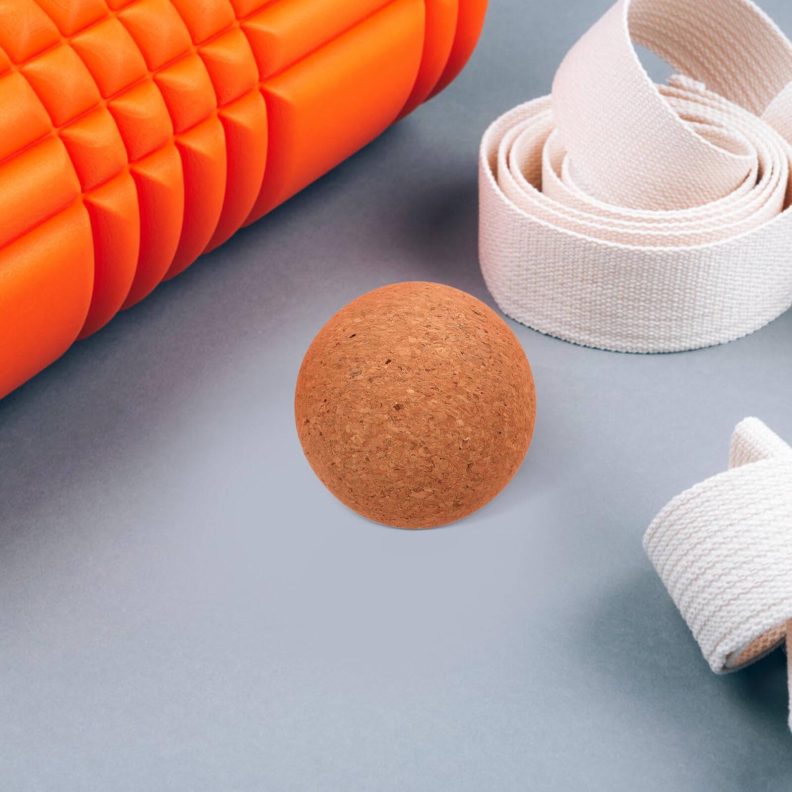 Pelota de Corcho para Masaje Profundo 8/9/10 CM Pelota de Tejido Profundo Portátil Herramienta de Masaje Muscular para Yoga Recuperación y Alivio de Puntos Gatillo en Pies