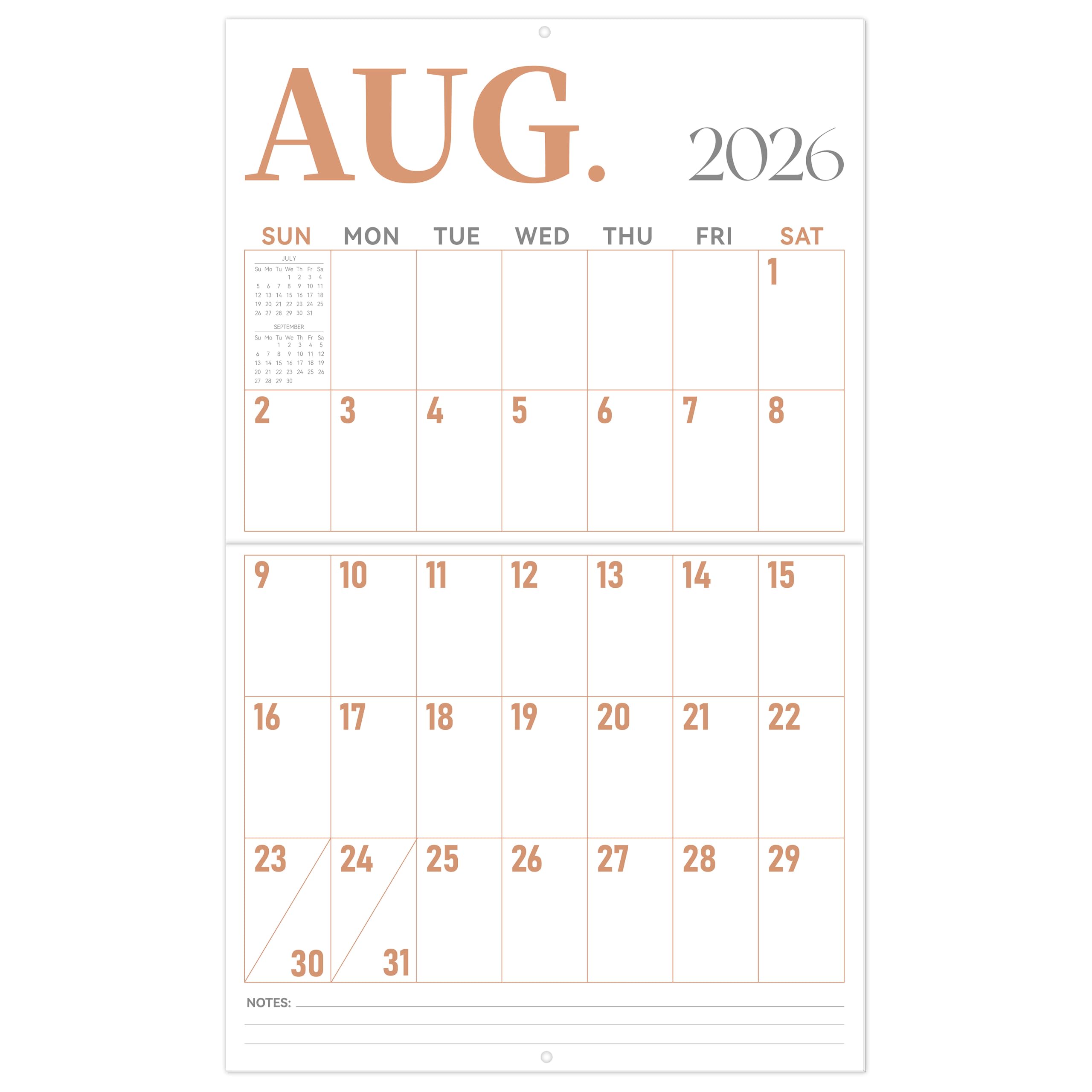 Amazon.com: GuassLee Wall Calendar 2026-2027 Large, 23