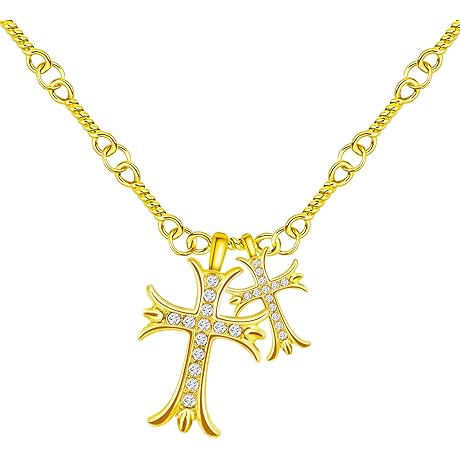 Men's Gold Pendant Necklace: Classic Cross Charm for Sophisticated Style