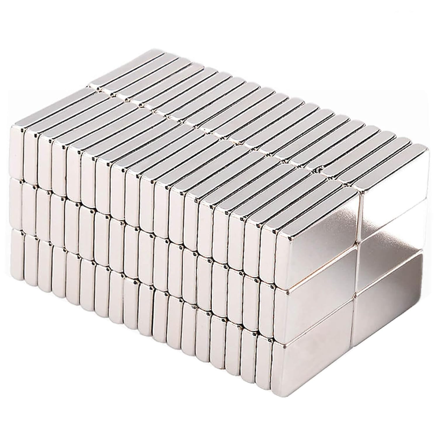 120Pcs Strong Neodymium Small Magnets, N52 Tiny Mini Rare Earth Refrigerator Magnet for Crafts School Experiment DIY Building Scientific Model Rectangular Office Whiteboard Tool 6x3x1.5mm_120p