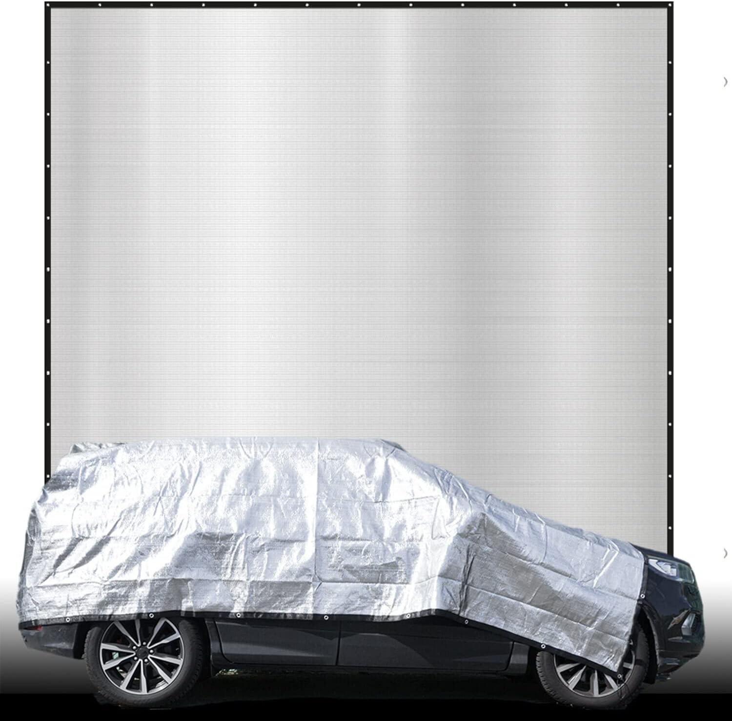 AMANKA 6x6 m Aluminet Shade Cloth - 99% Sun Block Shading Net - Aluminium Sun Shade Heat Reflective Tent Cover Pergola Canopy Cover - Aluminet Car Sheet Green House Shade Pet Shade Cloth for Plants