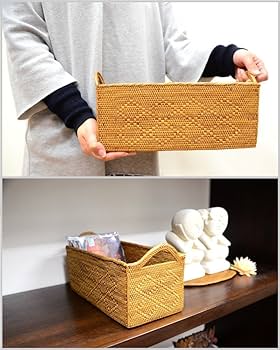 B4長方形ケース●取っ手付●無地●アタ●バリ島●1466.3●アジアン雑貨 B4長方形ケース取っ手付無地アタバリ島1466.3アジアン雑貨