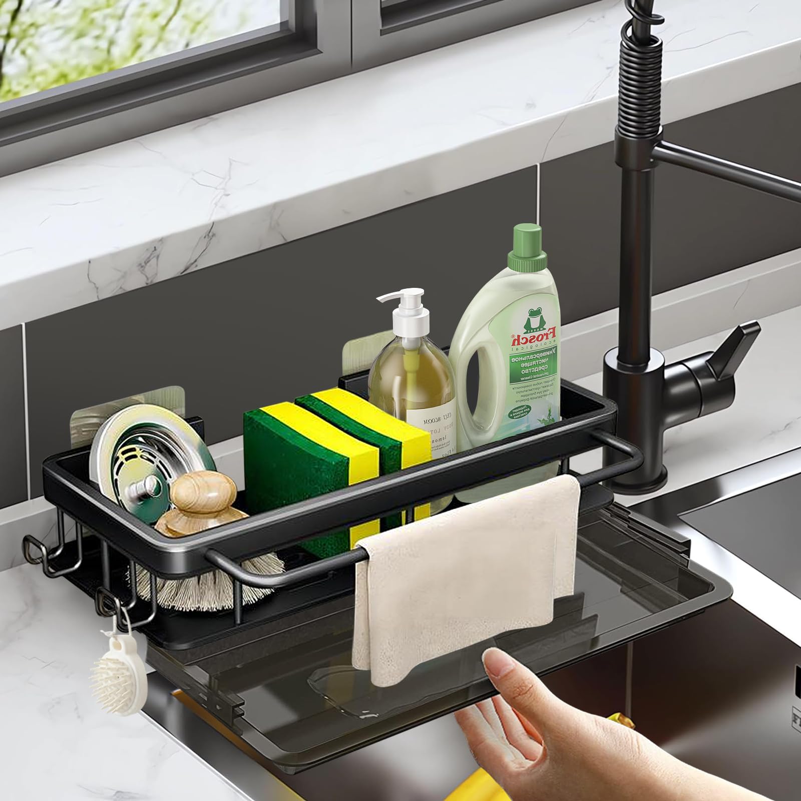 Koolkasa Spülbecken Organizer Küche Schwammhalter - Küchen Spüle Organizer Mit Spültuchhalter