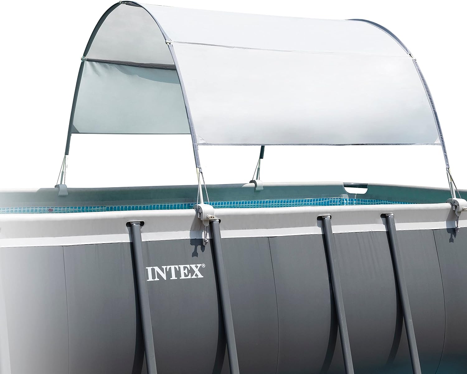 Intex 28054E Canopy for 9' and Smaller Rectangular Pool, Gray