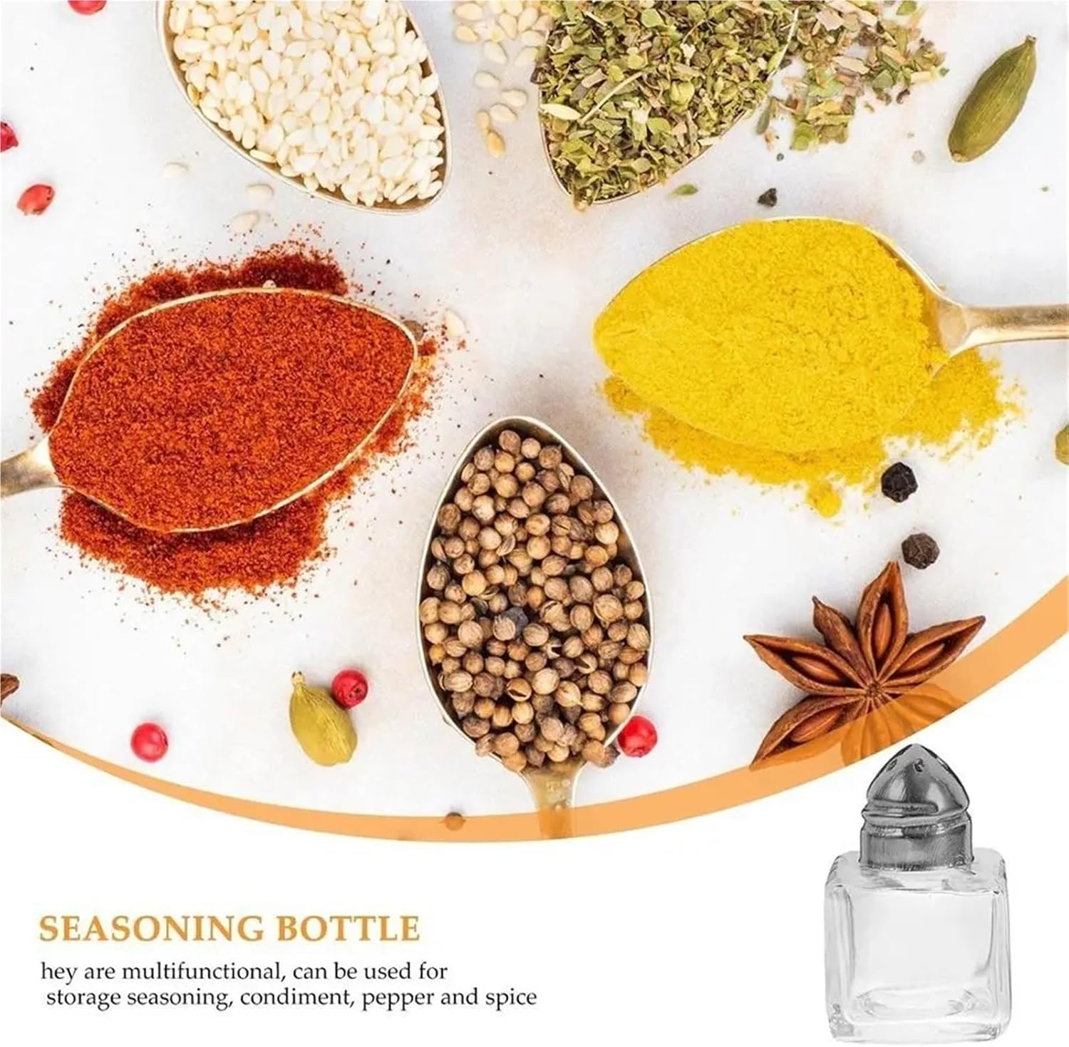 Small Salt and Pepper Shakers 20PCS 10/15ML Mini Spice Bottle Clear Glass BBQ Pepper Seasoning Salt Shaker Food Storage Container with Lid for Picnic And Camping(1)