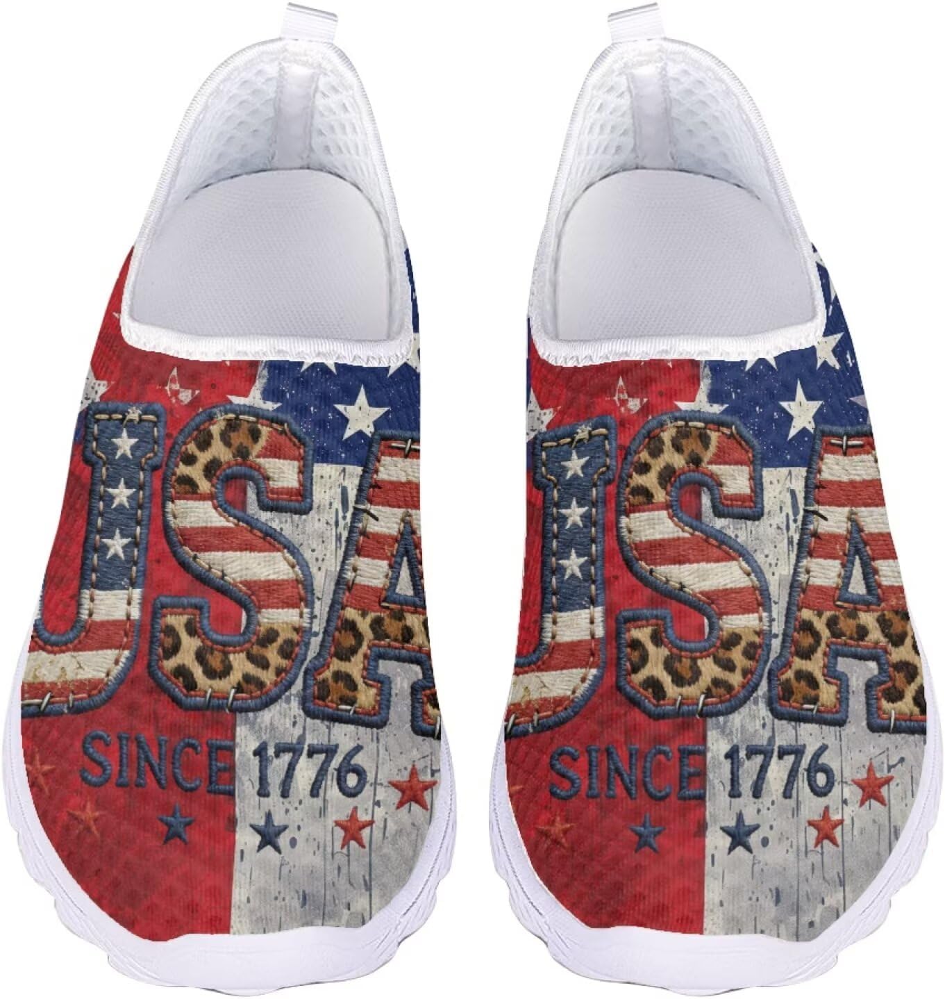 Forchrinse Floral Corgi Print Women’s Men’s Slip on Shoes Soft Mesh Walking Sneakers Sport Causal Travel Shoes Breathable