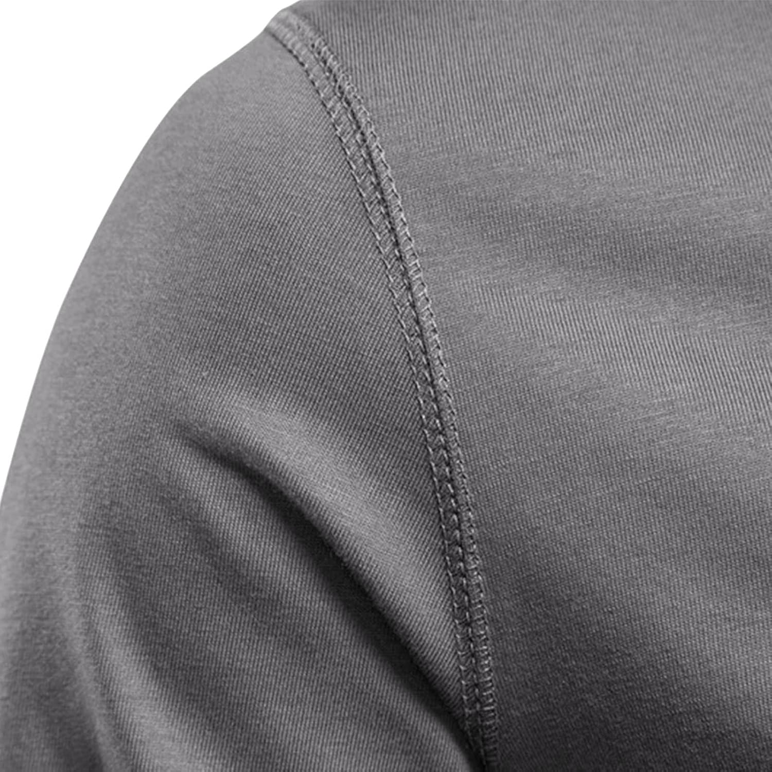Men Long Sleeve Cotton Henley Shirs Lightweight Casual Soild Button Basic T Shirts Fashion Slim Fit Pullover Top