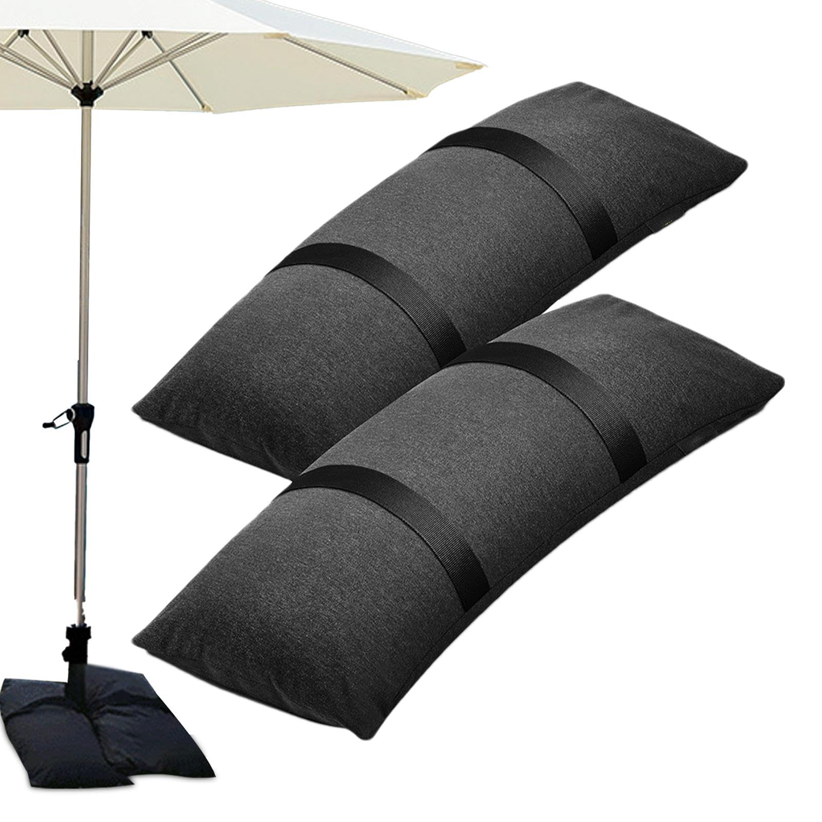 EffiFish Lot De 2 Sacs De Sable Parasol 600D - Poids Jusqu'à 22kg - Stabilisateur Extérieur Meubles Et Parapluie