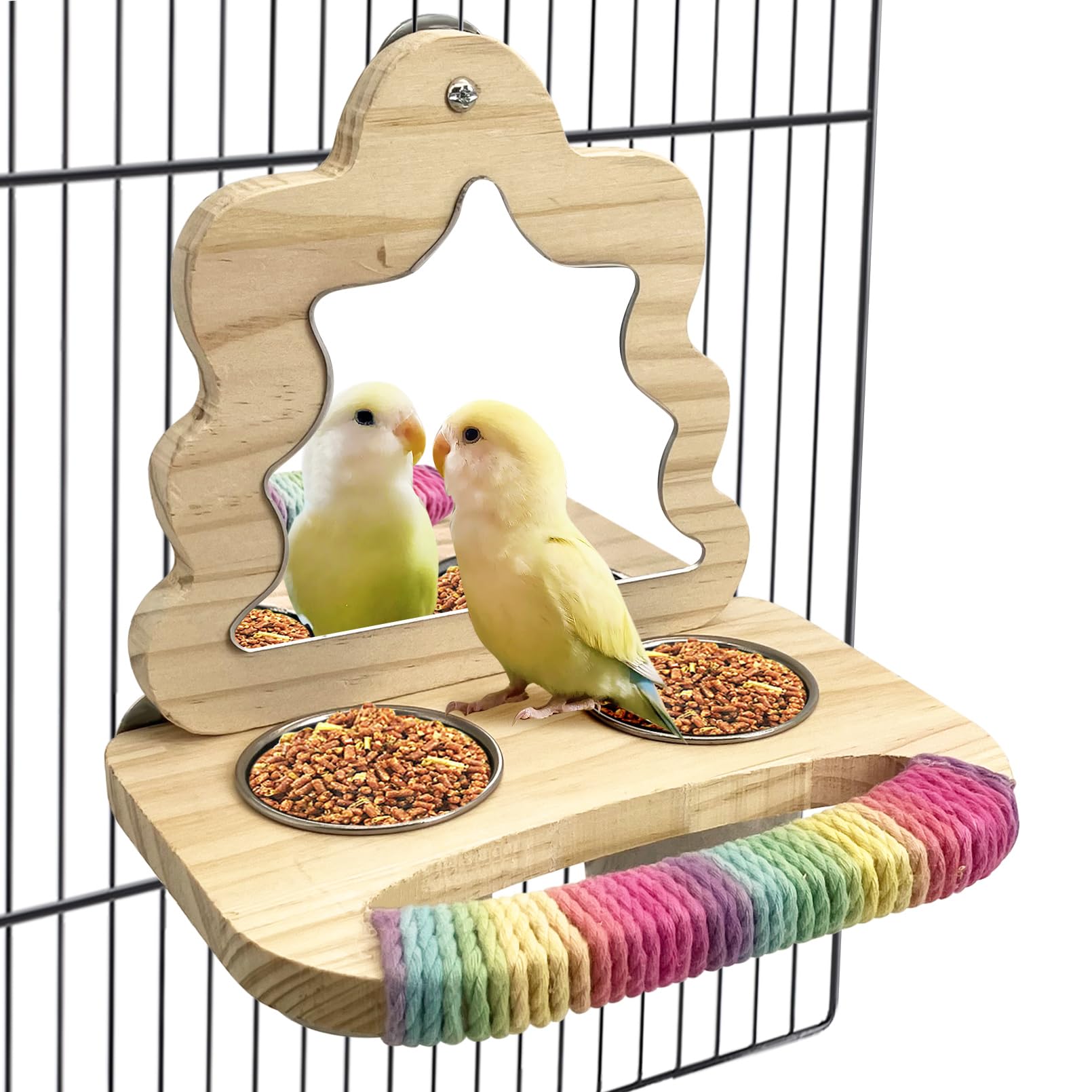 Tasses en bois pour oiseaux : offrez un repas serein à vos perruches