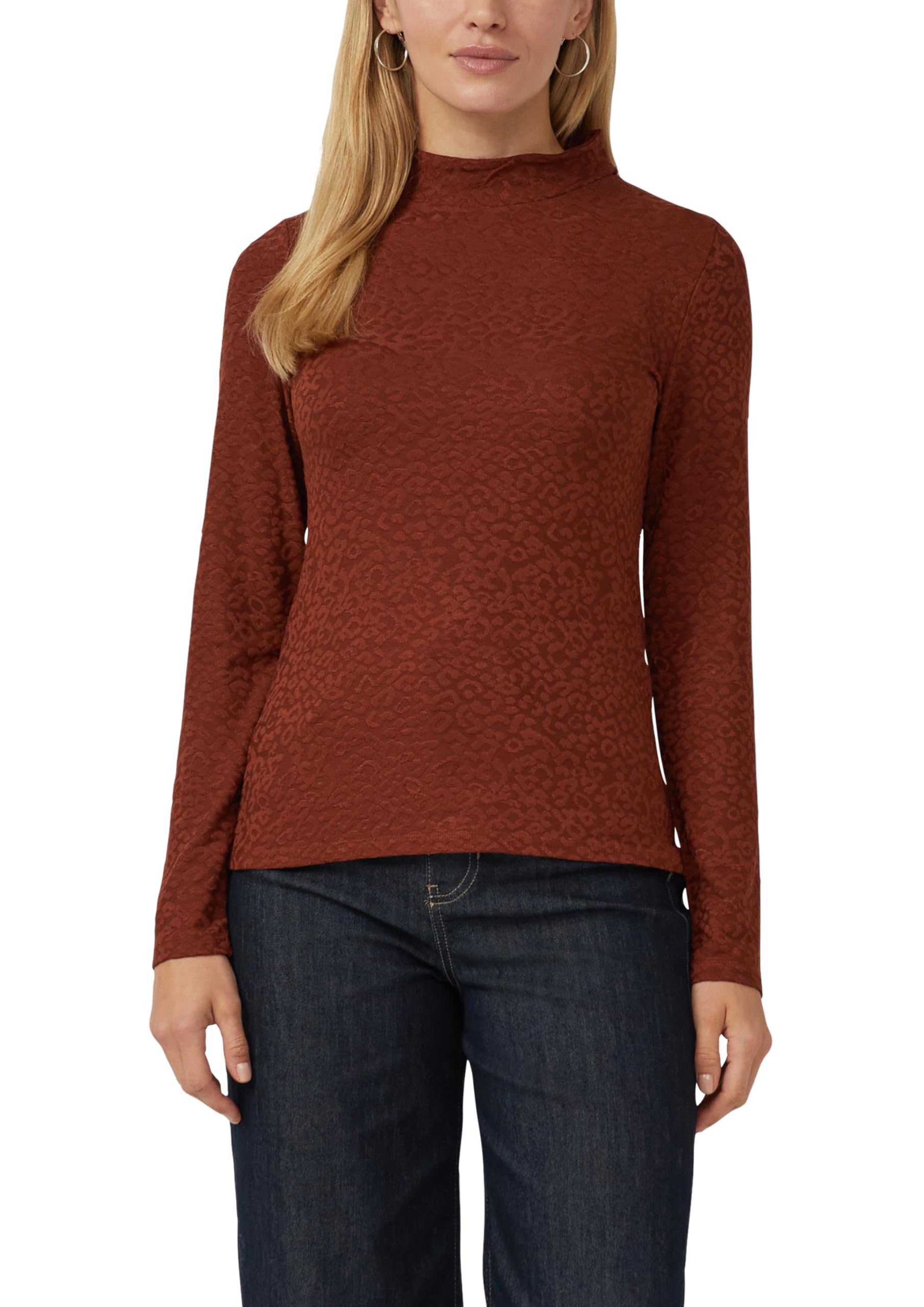 s.Oliver Leicht glänzendes Jacquard-Shirt