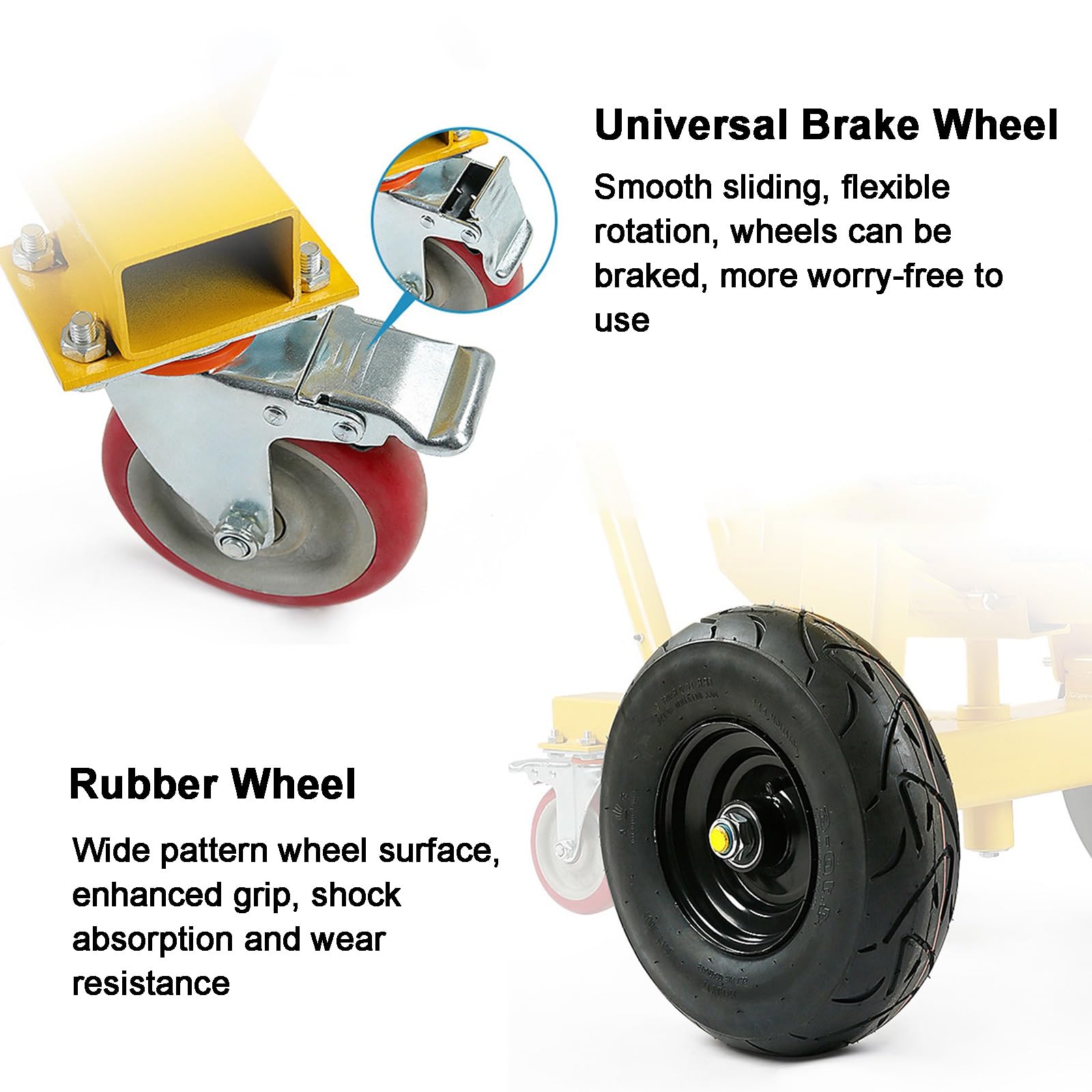 Chariot robuste avec capacité de charge maximale de 400 kg pour manipuler le granit, le marbre, la pierre et le verre