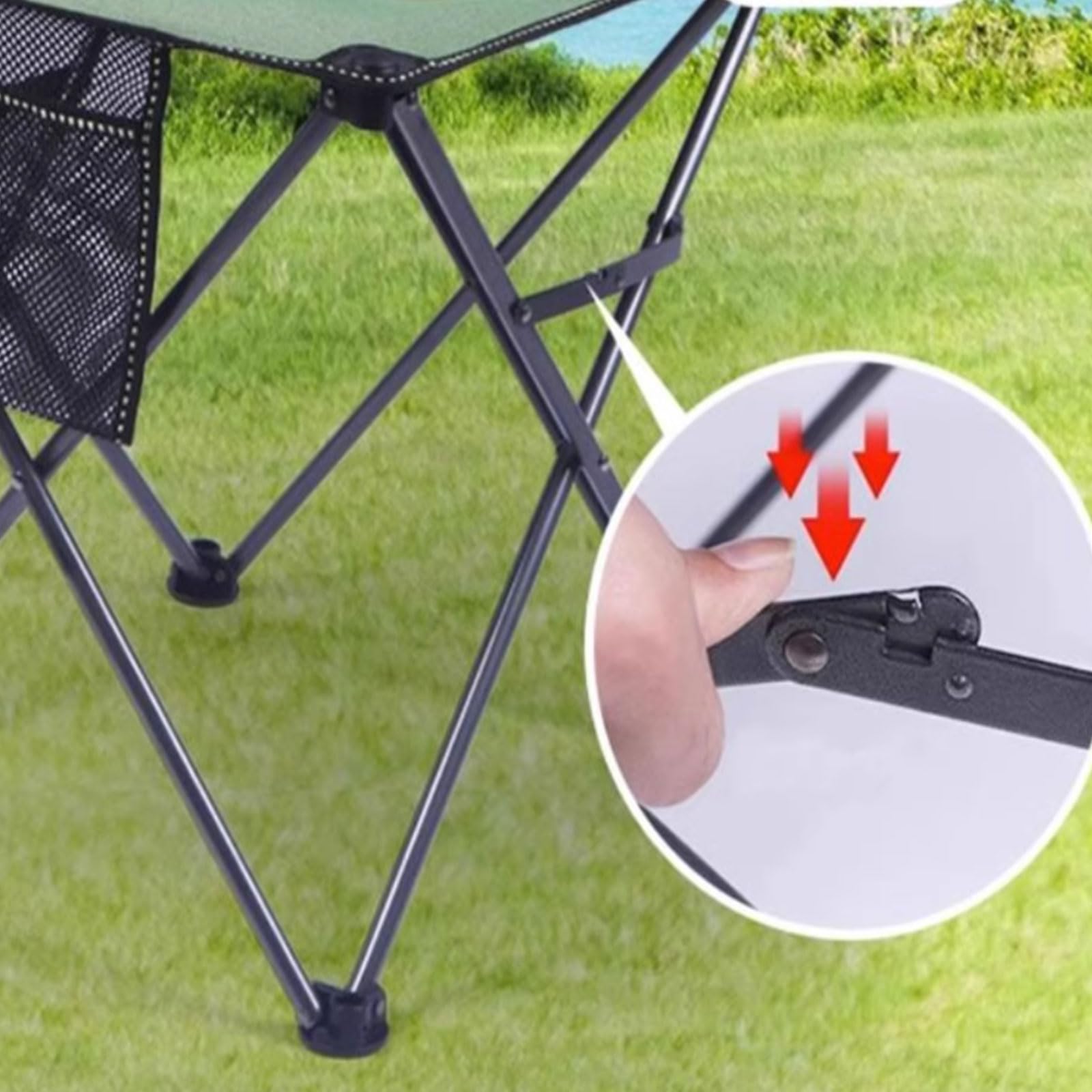 Tavolo da campeggio pieghevole portatile, leggero, multiuso, in tessuto di bue, per barbecue, picnic e campeggio, facile da trasportare, ideale per tutte le avventure