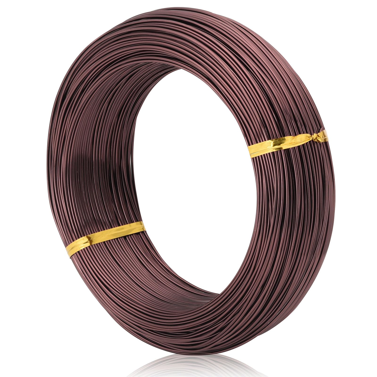 Bonsai Training Wire,250g Brown 18 Gauge (1.0mm) Anodized Aluminum Craft Wire 115m, Flexible Armature Wire for Bonsai, Sculpting, Jewelry Making, Wrapping & DIY Projects，Choose Your Size(Brown-1.0mm)