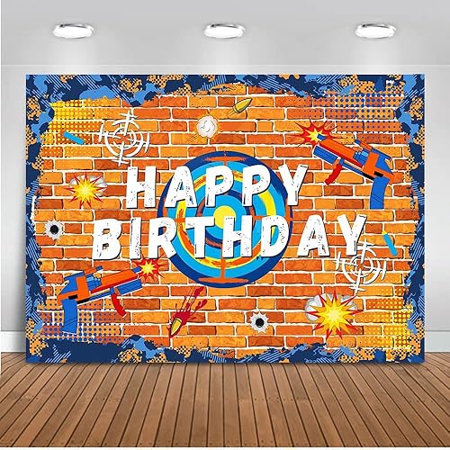 Mocsicka Fondo de la guerra de dardos con temática de dardos para decoración de fiesta de cumpleaños, fondo de fotos, decoración de mesa de