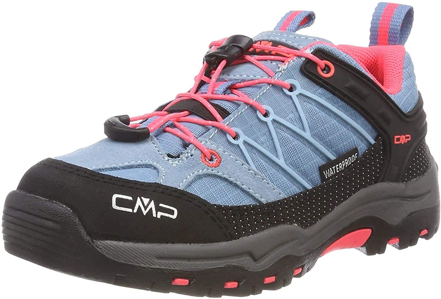 Cmp Boys Bleu Low Hiking Trainers Rigel Waterproof Size 37