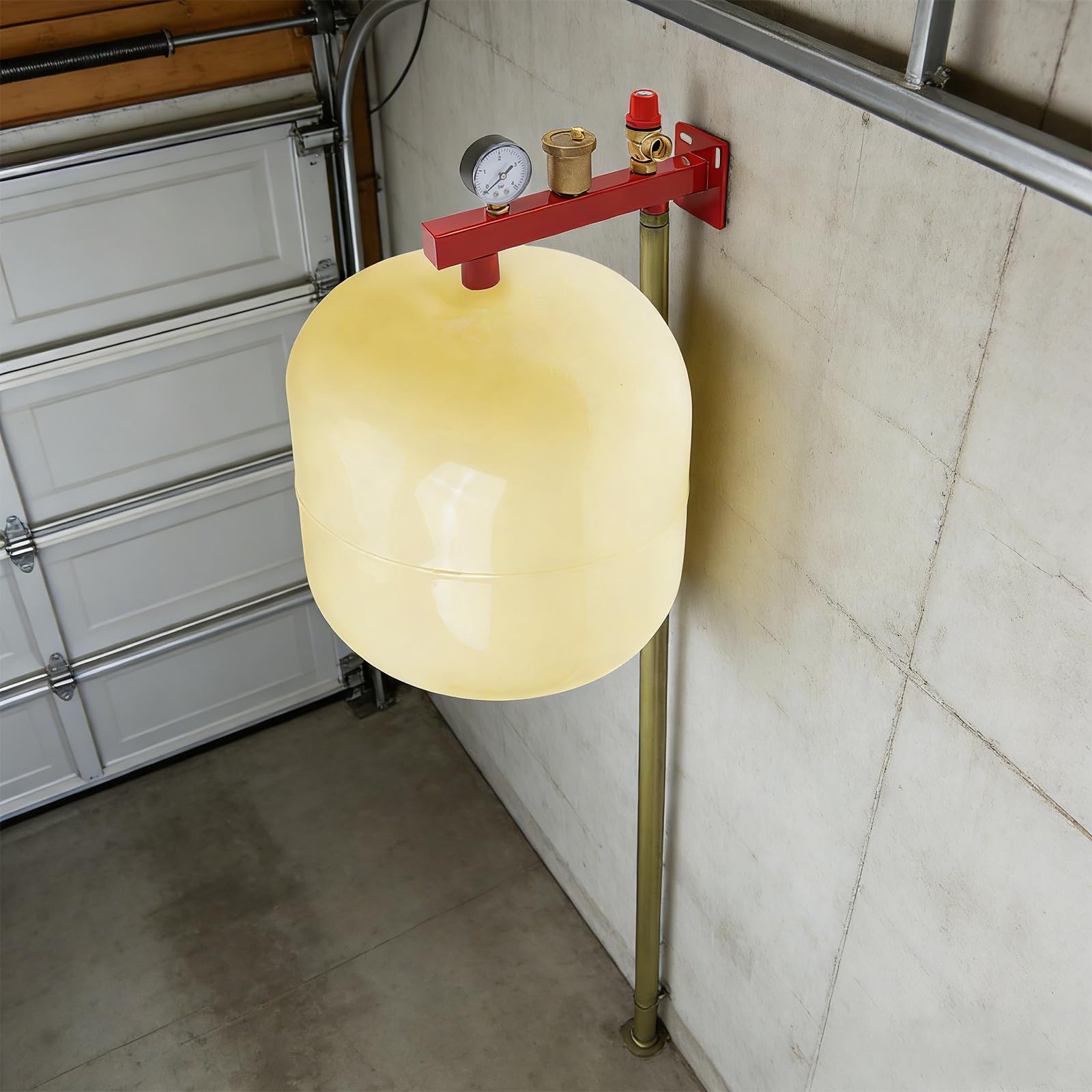 Gruppo di sicurezza per caldaia 27 x 14,4 cm, gruppo di collegamento con manometro, valvola di sfiato automatica, valvola di sicurezza, ferro zincato, per meccanismi chiusi come riscaldamento