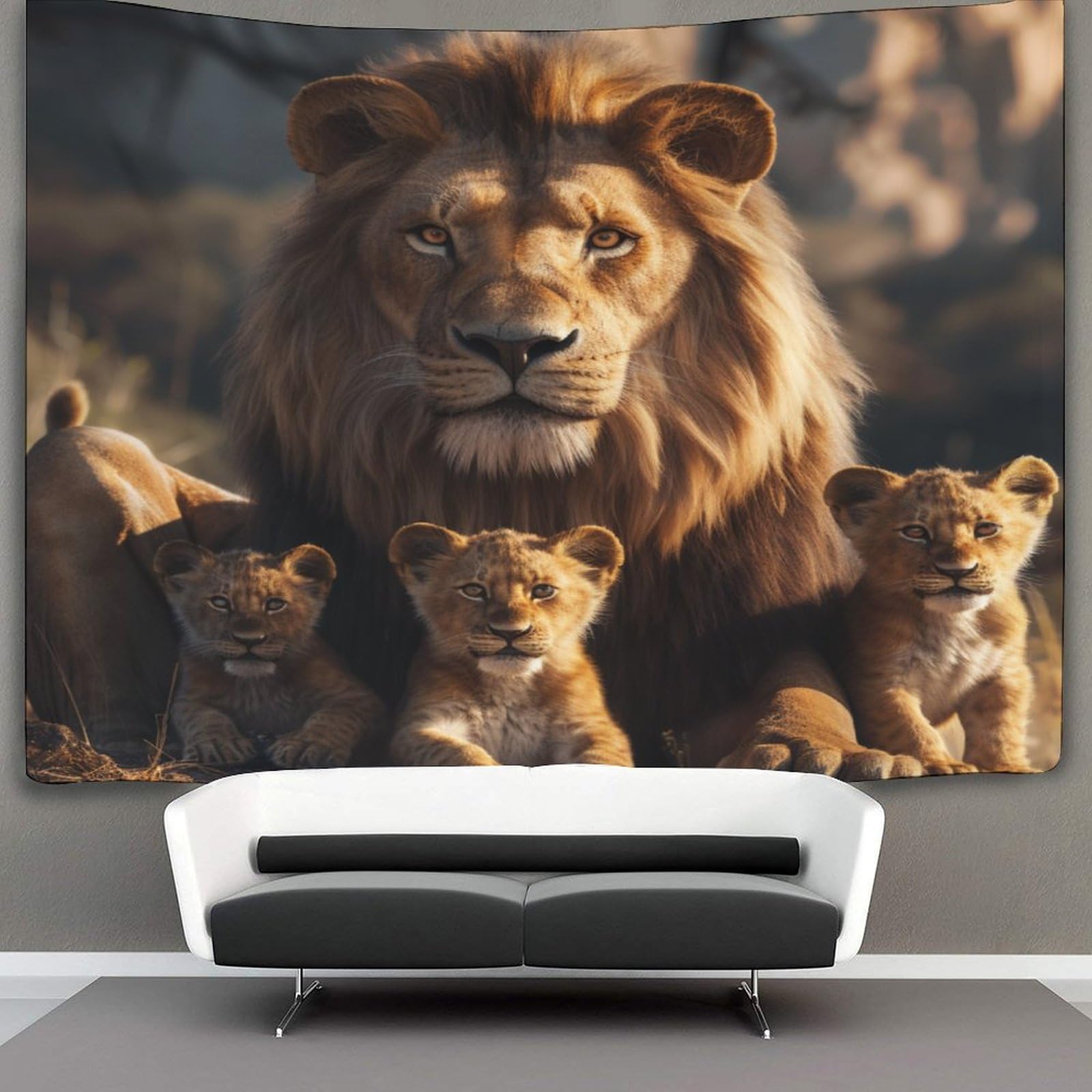 kaiyun Animal Tapestry Wall Hanging Lion Art for Bedroom Living Room Dorm Decor 130cmx150cm