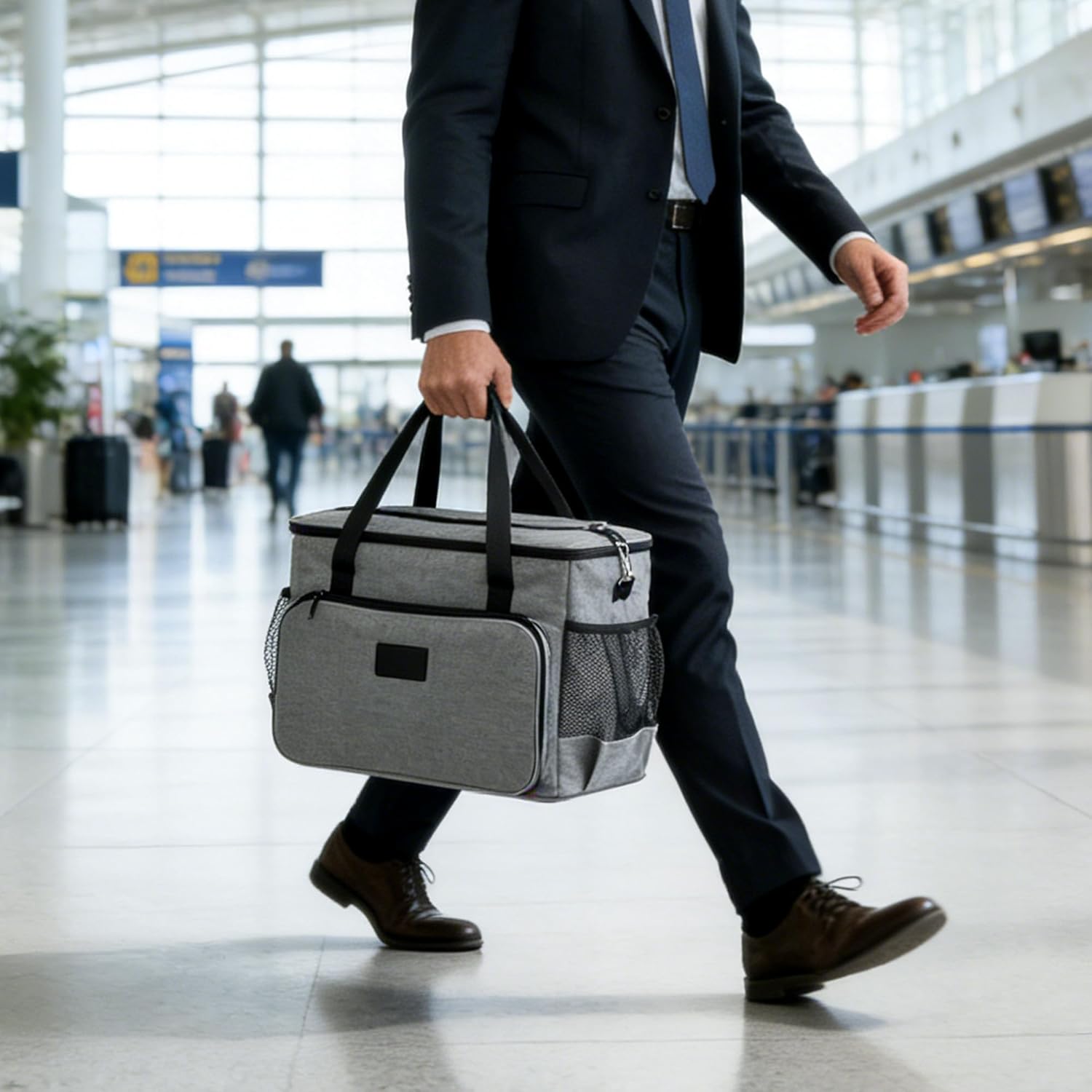 SIBAO Sewing Machine Case,Multi-purpose Carrying Bag With Removable Padding,17 * 9 * 12.5" Portable Storage Case For Travel,Toiletries,Small Clothing, Grey