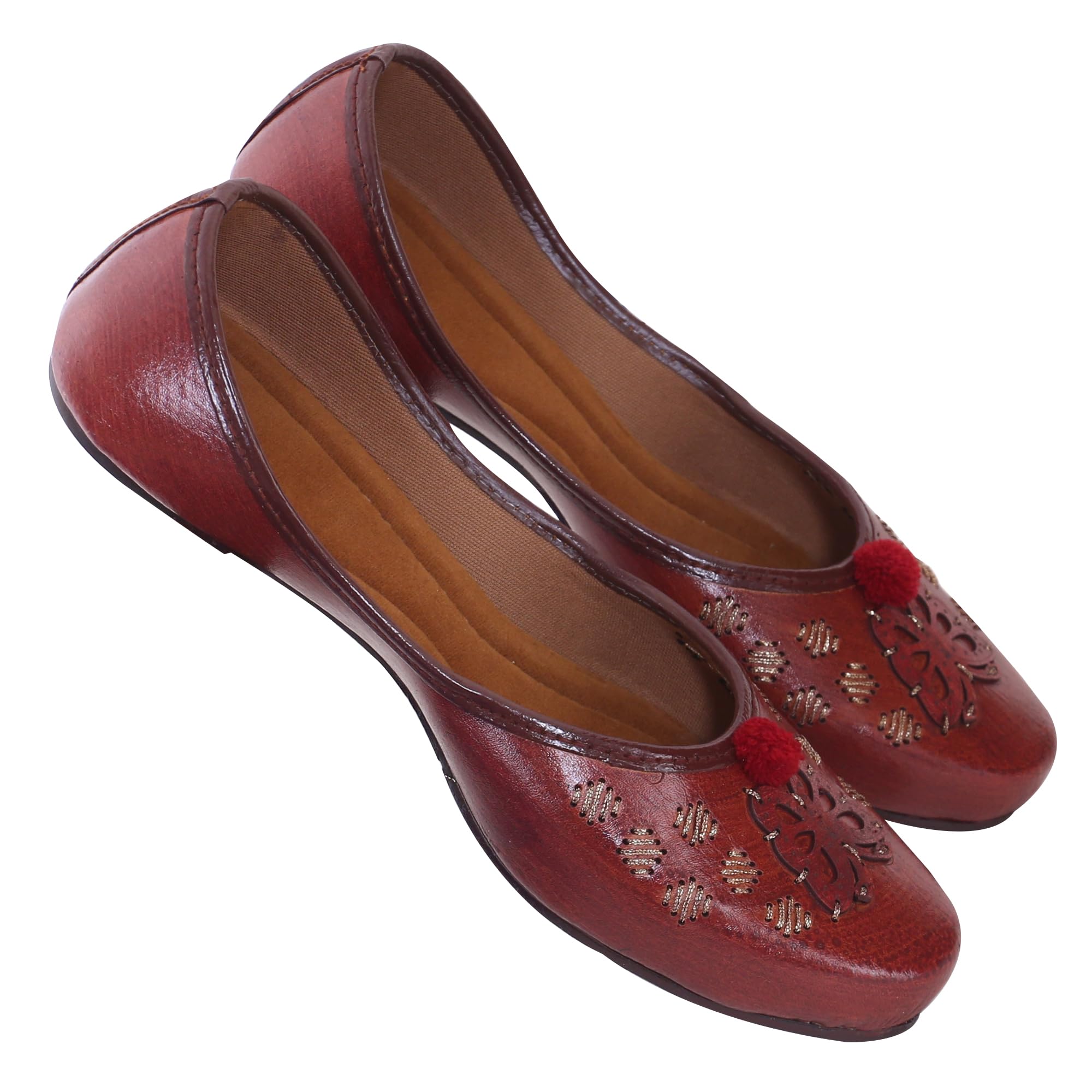 dfr Brown Casual Rajasthani Juti Mojari Jutti's for Women's-picture-14