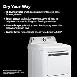 Kenmore 7.0 cu. ft. Séchoir électrique à charge avant - avec Garde pour réduire les rides & Statique - Séchage intelligent du capteur - LED - blanc