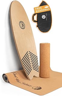 JUCKER HAWAII Balance Boards - Trick & Surf Balanceboard (100% Echtholz) mit extra rutschfester Oberfläche - Find Your Balance