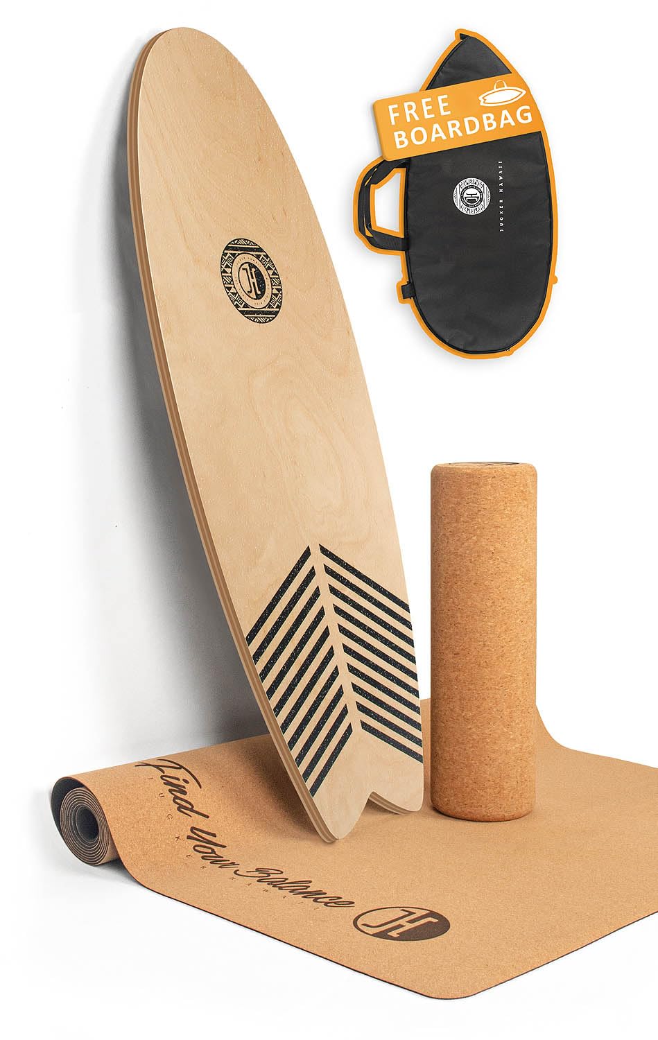 JUCKER HAWAII Deska balansowa Homerider Wave - Balanceboard zestaw wraz z rolką korkową i matą korkową