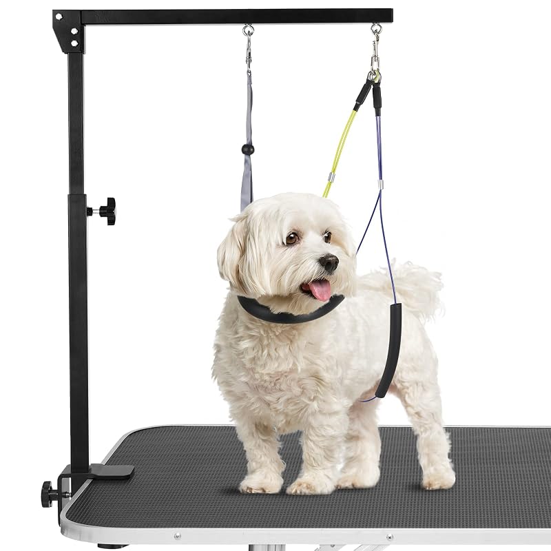 Braço de tosa ajustável para cães pequenos e médios Duckygoo - Preto