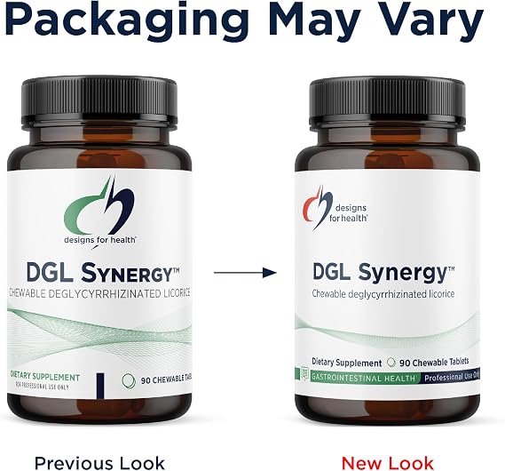 Designs for Health Deglycyrrhizinated Licorice Root Chewables - DGL Synergy 500mg Licorice Supplement to Support Digestion - Pleasant-Tasting, Non-GMO + Sugar Free (90 Chewable Tablets)