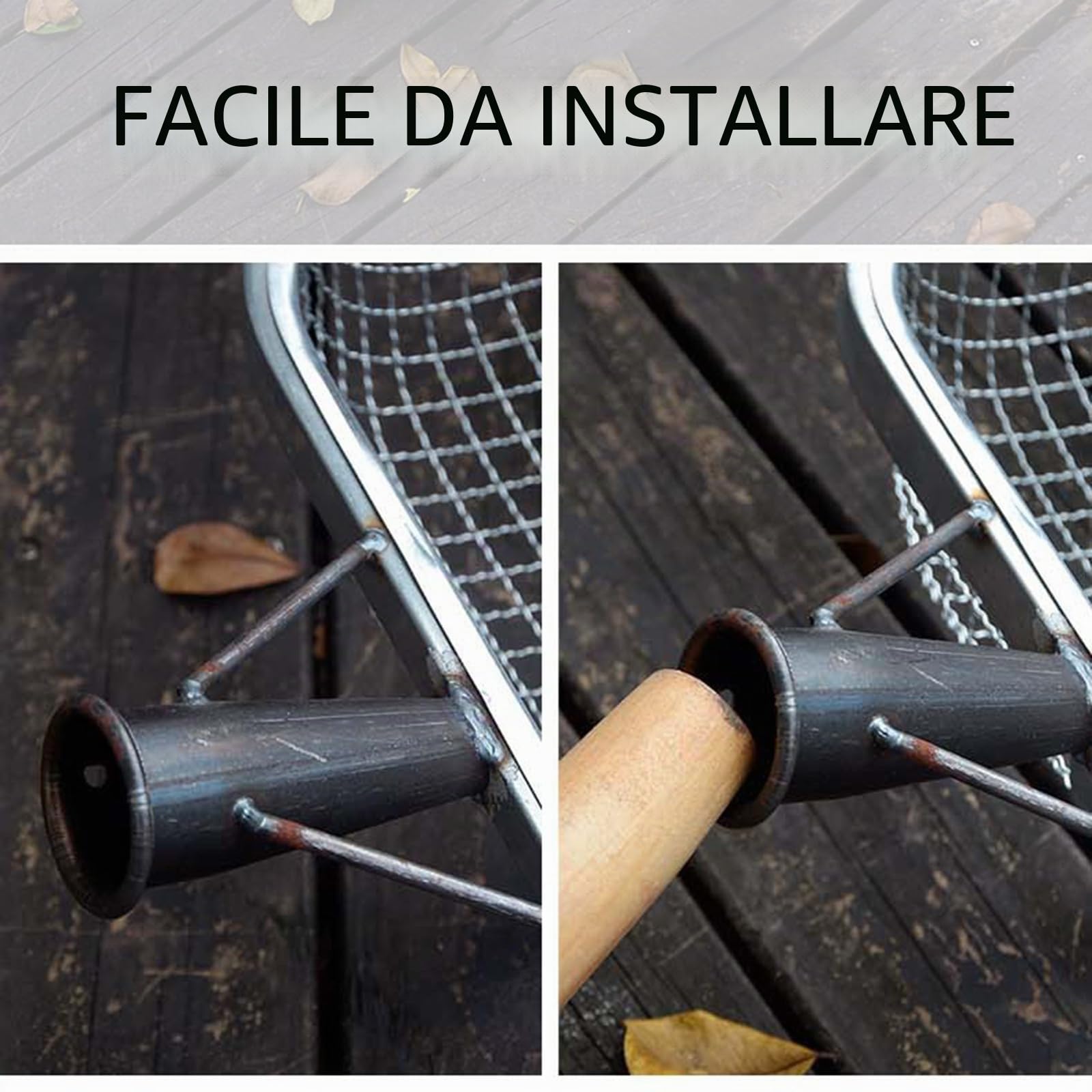 Robusta pala setaccio da fattoria con design ergonomico del manico setaccio per la raccolta semplifica la preparazione del terreno e la raccolta delle colture