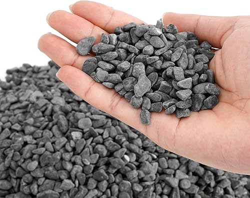 Miniatura 3 de Guijarros de frijol gris decorativos naturales, rocas de río tamaño grava de 15 pulgadas para plantas, jardín, paisajismo, acuarios y decoración al