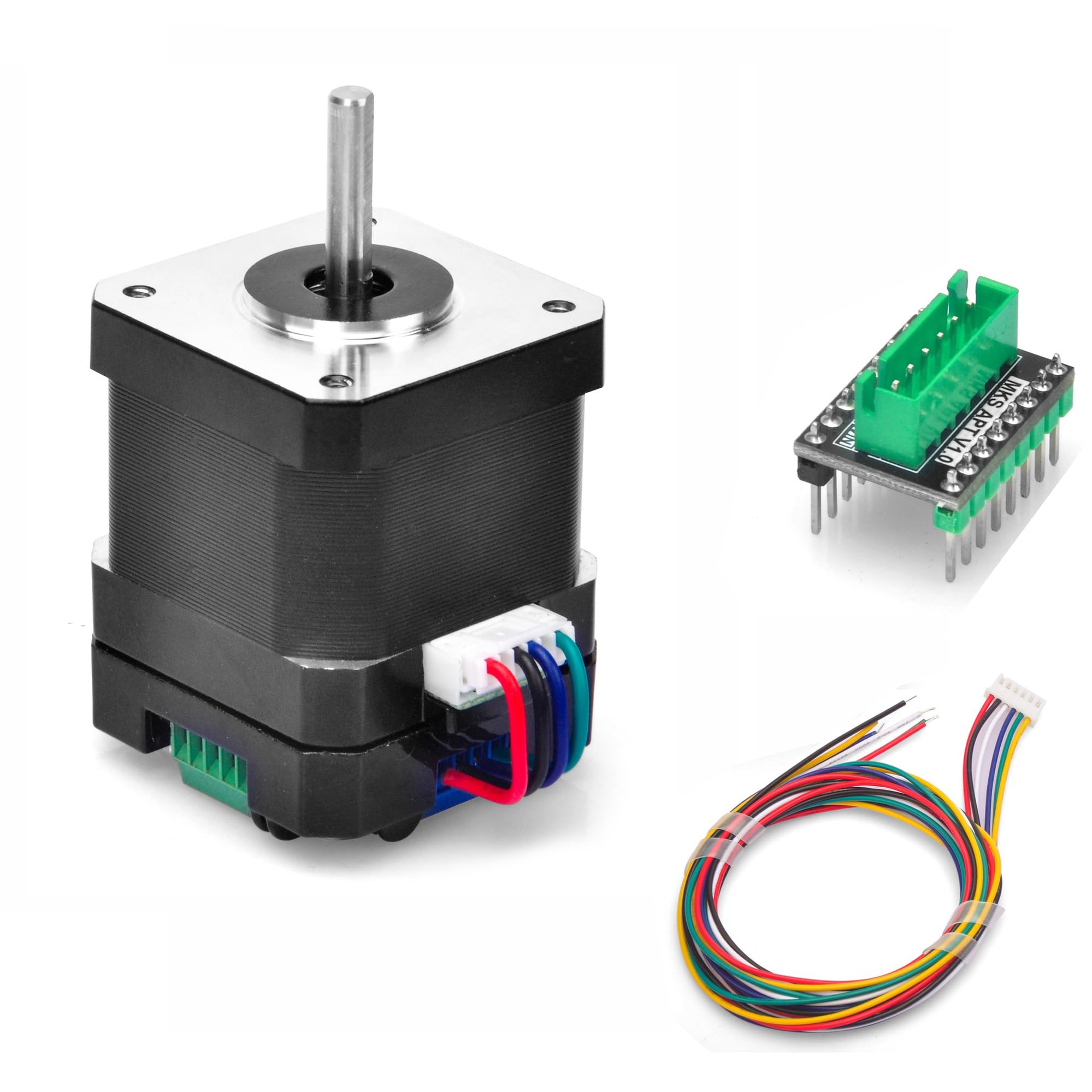 OSOYOO MKS SERVO42D CAN Closed Loop Motor paso a paso NEMA17 42 mm (40 mm de longitud), control FOC, codificador 16384, 1-256 microstep, pantalla OLED, motor de precisión para impresora 3D CNC robot