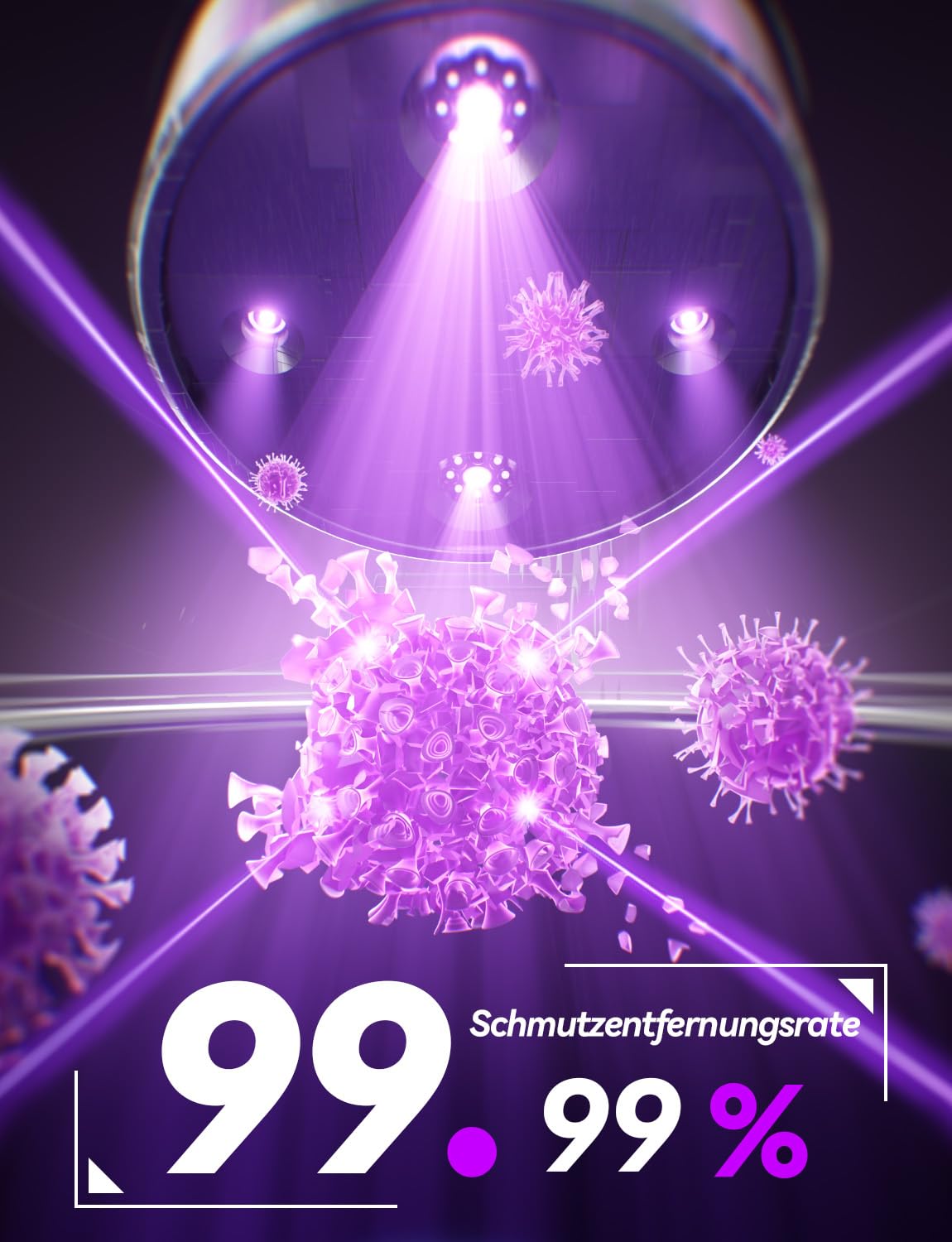 Beser Ultraschallreinigungsgerät Zahnschiene, 46kHz, Zahnschiene Reinigung, Dental Aufbewahrungsdosen Pod Cleaner für Retainer, Gebissreiniger, Zahnprothesen, Schmuck, IPX6, 200ML (Rosa)