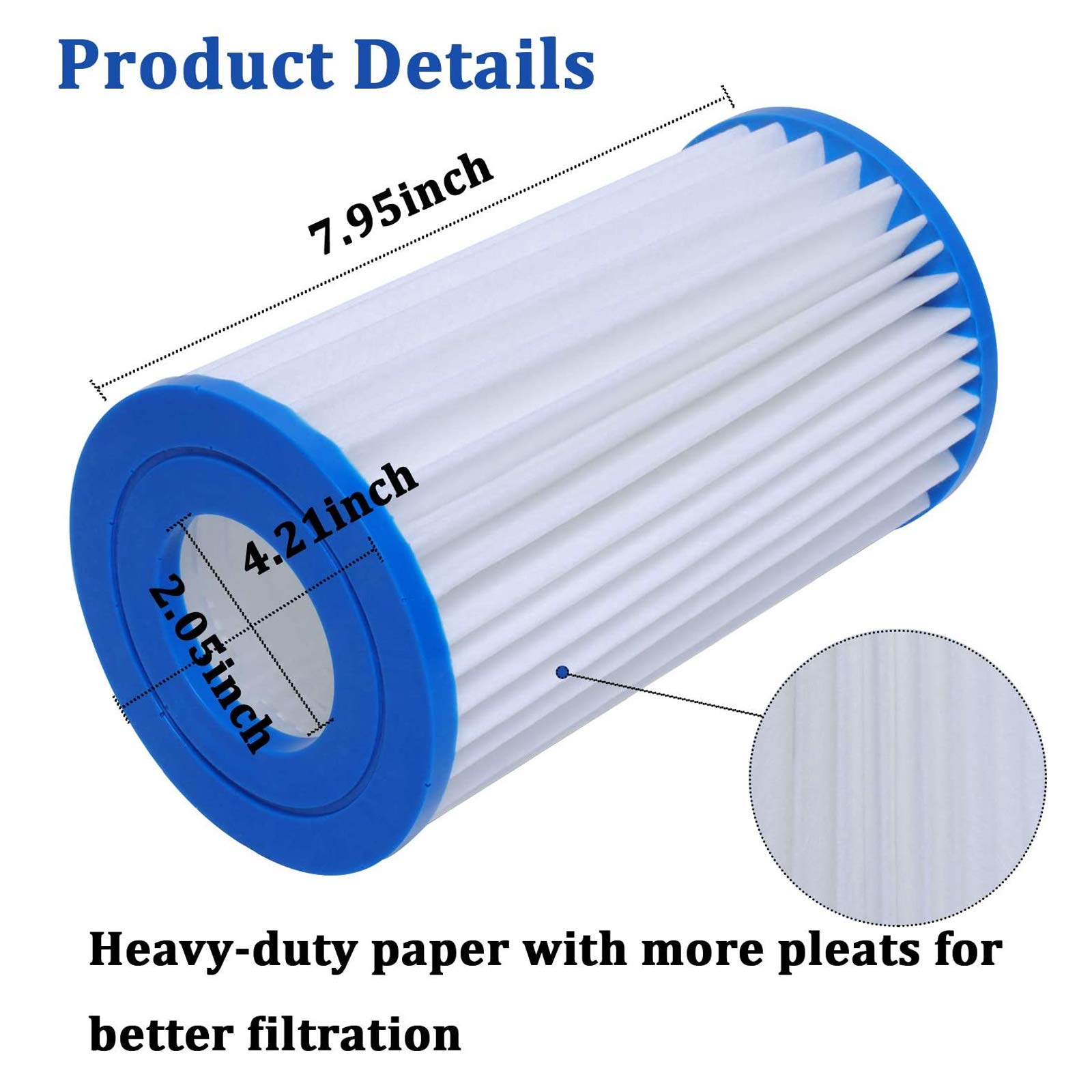 Pool-Filterkartusche Typ A/C – Kompatibel Mit Intex 29000E/59900E, Für Kristallklares Wasser