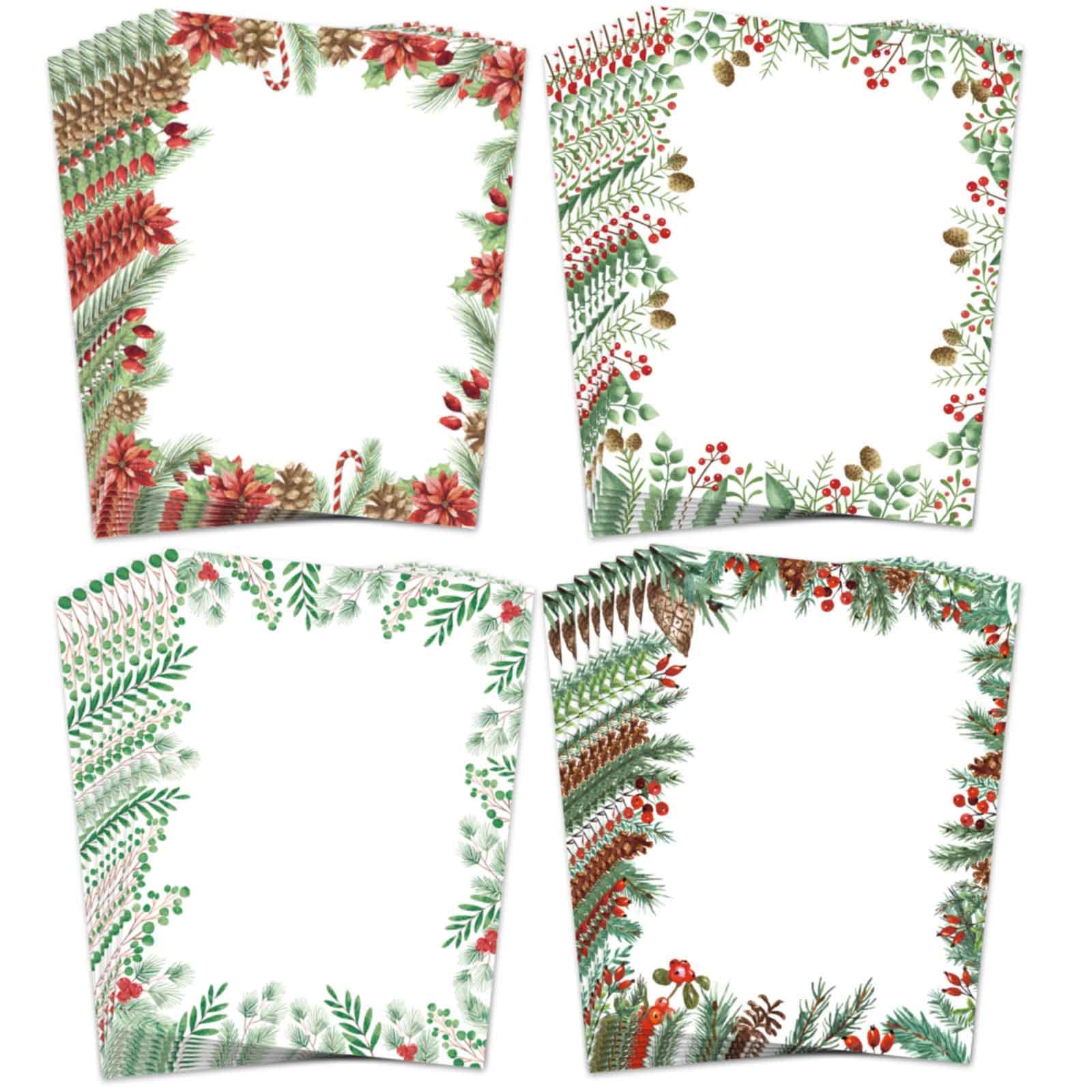Amazon.com : AnyDesign 60Pcs Christmas Stationery Paper 4 Design Christmas Green Plants Border Letterhead Winter Decorative Writing Paper for Xmas Notes Greeting Cards Invitation Office School Printing, 8.5 x 11 amazon-com-anydesign-60pcs-christmas-stationery-paper-4-design-christmas-green-plants-border-letterhead-winter-decorative-writing-paper-for-xmas-notes-greeting-cards-invitation-office-school-printing-8-5-x-11-office-products