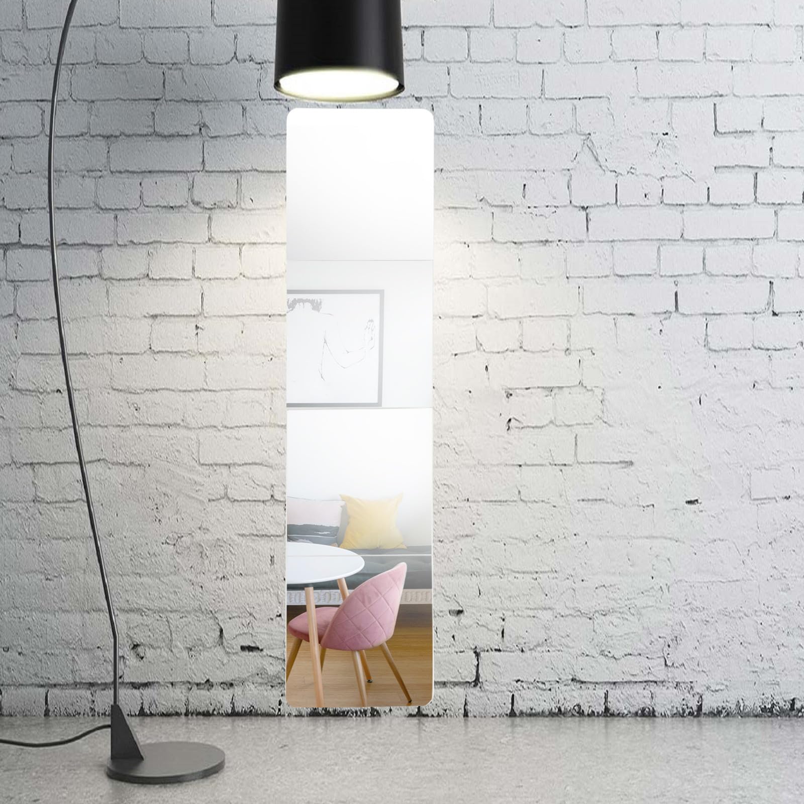 COHEALI Espejo de Pared sin Marco Adhesivo, Cuerpo Entero, 26x26, Vidrio