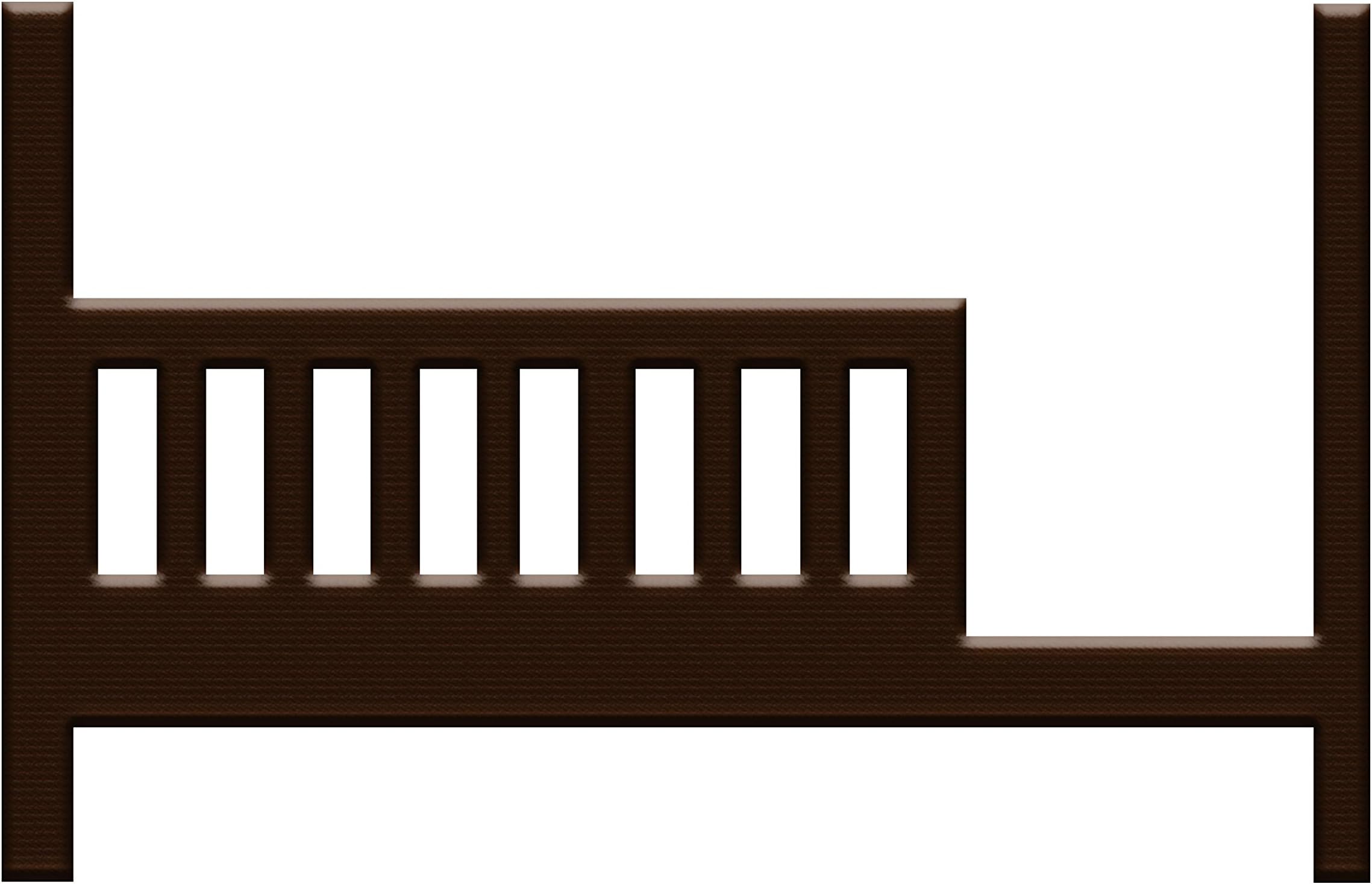 Built to Grow Toddler Bed Kit Safety Rail w/Daybed Conversion Kit for Young America Cribs (Espresso)