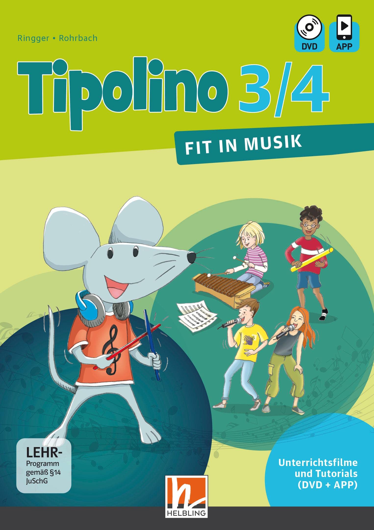 Tipolino 3/4 - Fit in Musik. Unterrichtsfilme und Tutorials. Ausgabe Deutschland,1 DVD-Video: DVD und HELBLING Media App. Klasse 3/4. [VHS]